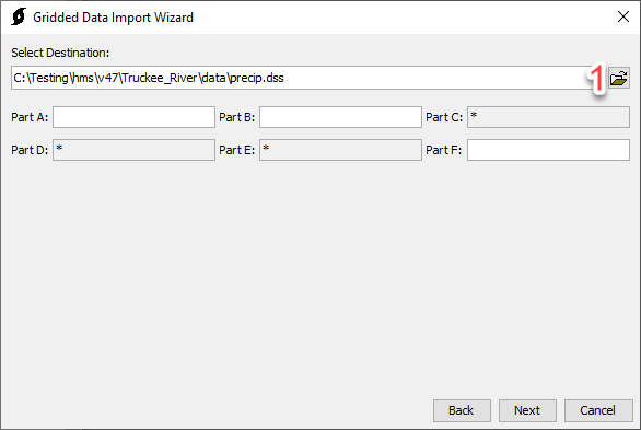 Selecting Destination file