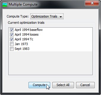 Selecting Multiple Optimization Trials for Sequential Compute