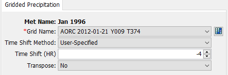Using the User-Specified Time Shift Method