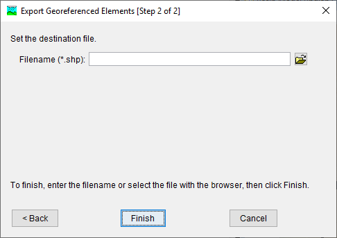 Figure 23. Step 2 of Export Georeferenced Elements wizard.