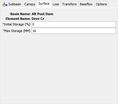 Figure 3. Simple surface method editor.