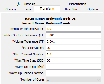 Figure 17. 2D Diffusion Wave Transform Component Editor