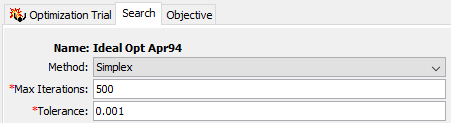 Figure 10. The Search tab of the Component Editor.