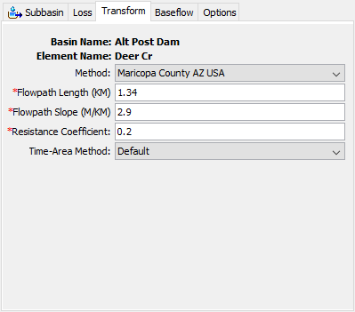 Figure 4. Clark Maricopa County Method Component Editor