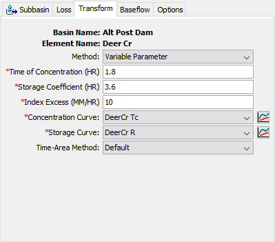 Figure 3. Clark Variable Method Component Editor