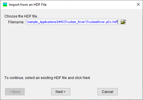 Figure 1. Choosing an HDF File