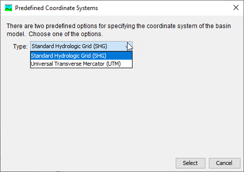 Predefined coordinate systems.