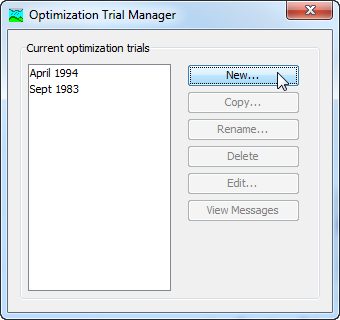 Figure 1. Optimization Trial Manager