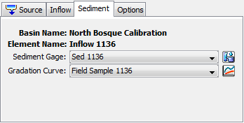 Specified Load Sediment Method Editor at a source element