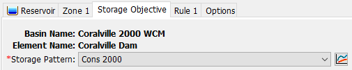 Storage objective component editor
