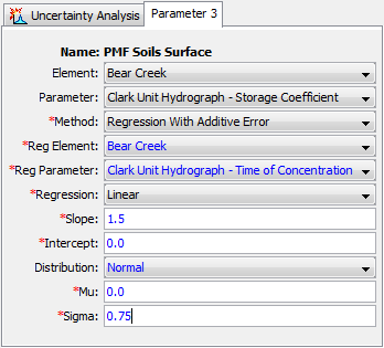 Setting sampling properties for a parameter using the Dependent Plus Error method