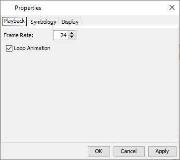Setting whether the animation is looped or not in the Display Settings