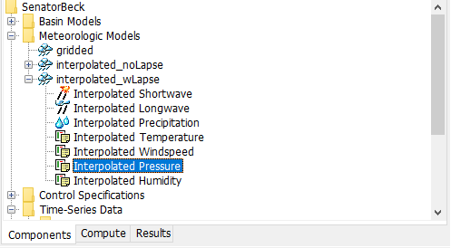 A Meteorologic Model using the Interpolated Pressure Method