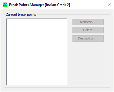 Break Points Manager.