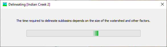 Indefinite progress bar for the Identify Streams step.