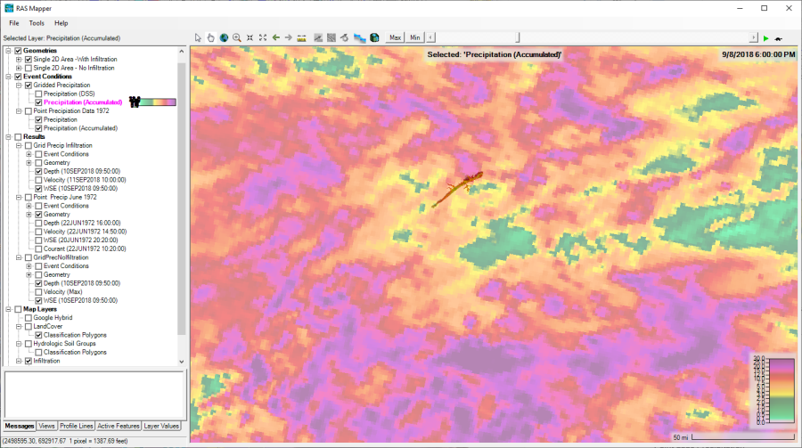 Figure 4-8. Example Accumulated Precipitation Map.