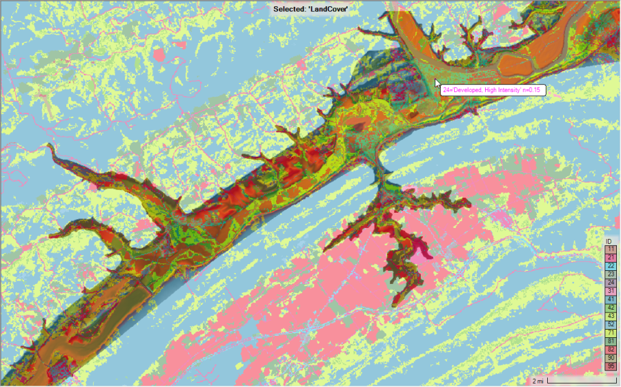 Figure 2-11. Example Land Cover Layer containing Land Classification values.