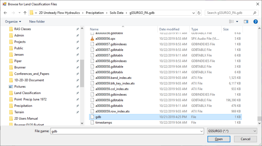 Figure 2-18. Selecting the GSSURGO Database File.