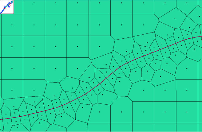 Figure 3-14. Final mesh after adding additional points to fix mesh problem.