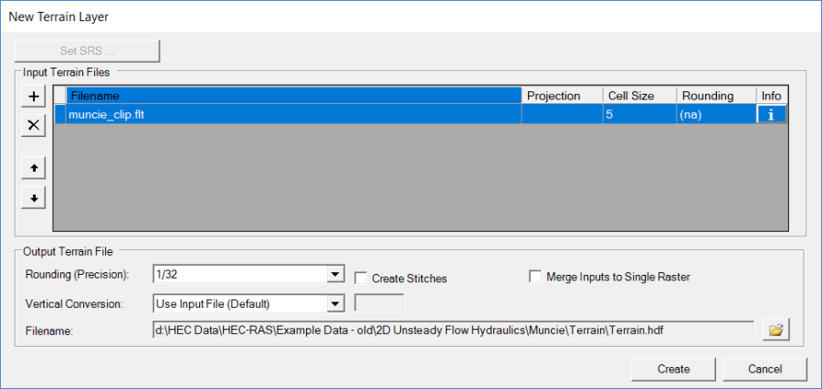 Figure 2-3. Example New Terrain Layer dialog.