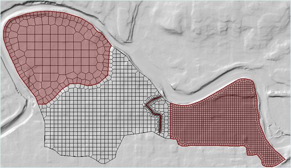 Figure 3-9.  Example 2D Area with Refinement Regions 