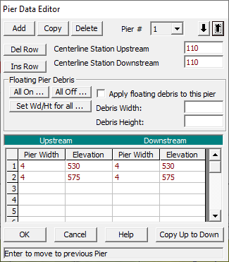 Figure 3-53. Bridge Pier Editor.