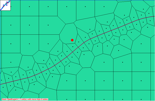 Figure 3-13. Example Mesh with a Cell that has more than 8 sides.