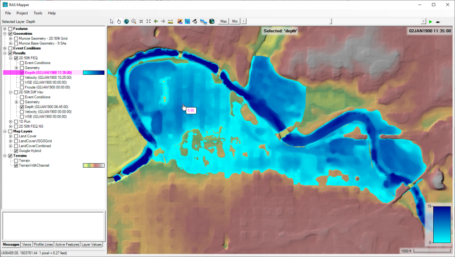 Figure 6-16. Example of Querying a value from the active map layer.