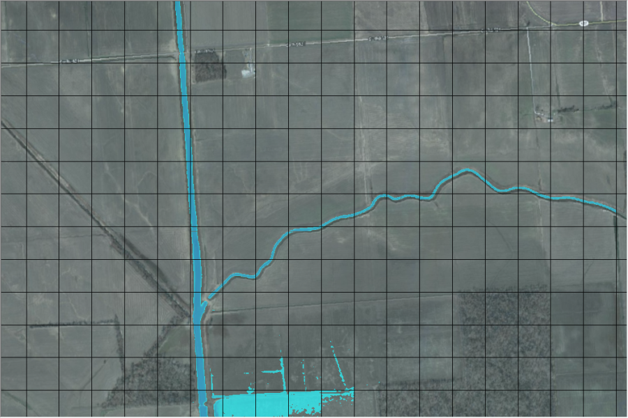 Figure 1-2. Example showing the benefits of using the detailed subgrid terrain for the cell and face hydraulic properties.