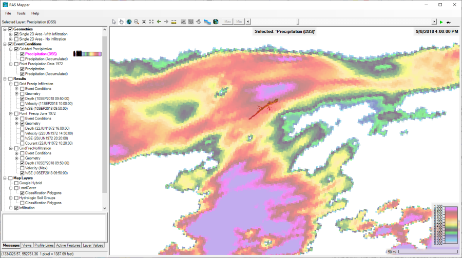 Figure 4-7. Example Incremental Precipitation Map Figure 4-7. Example Incremental Precipitation Map