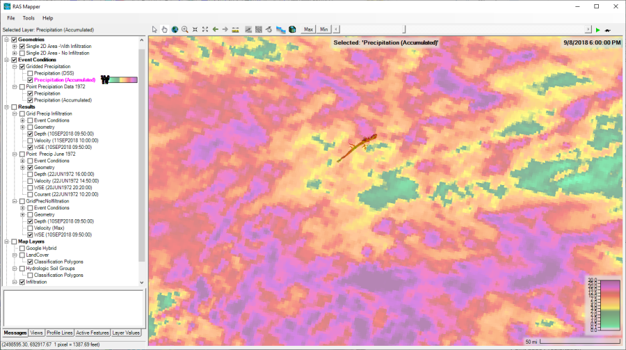 Figure 4-8. Example Accumulated Precipitation Map. Figure 4-8. Example Accumulated Precipitation Map.