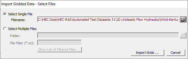 Figure 4-22. Gridded Rastewr Data Importer. Figure 4-22. Gridded Rastewr Data Importer.