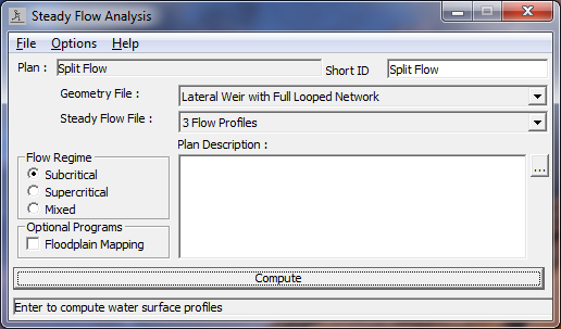 Steady Flow Analysis Editor