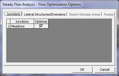 Optimization Data Editor for Junctions