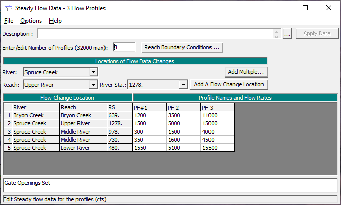 Steady Flow Data Editor