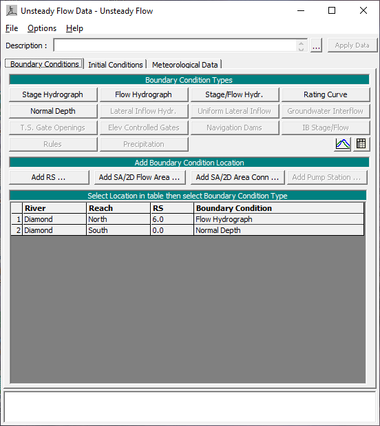 Unsteady Flow Data Editor