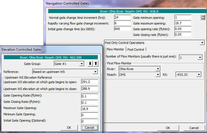 Elevation Controlled Gates and Navigation Controlled Gates Editor