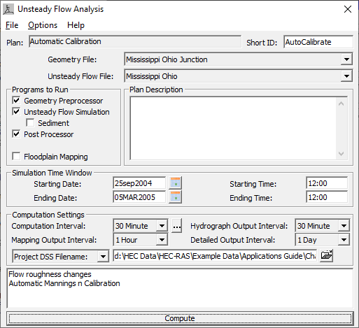 Unsteady Flow Analysis