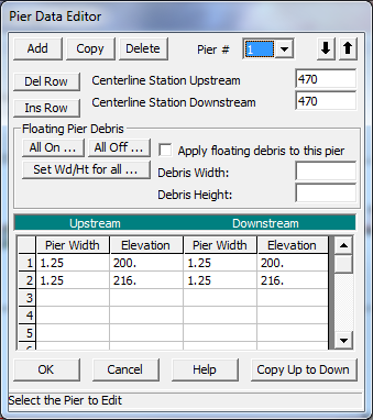 Bridge Pier Data Editor