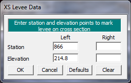 Levee Option for Cross Section 5.99