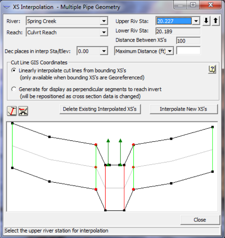 Cross Section Interpolation