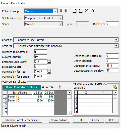 Culvert Data Editor