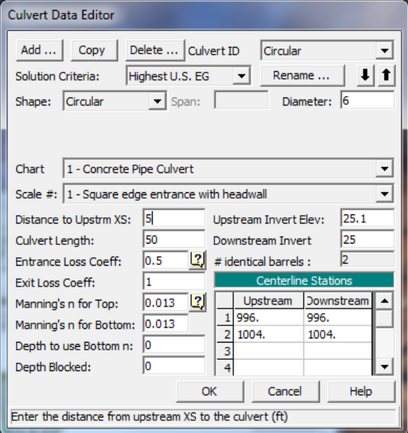 Circular Culvert Data Editor