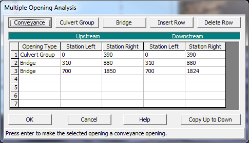 Multiple Opening Analysis Data Editor