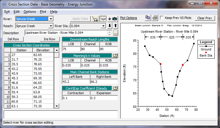 Cross Section Data Editor