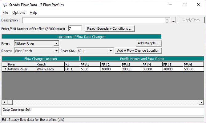 Steady Flow Data Editor