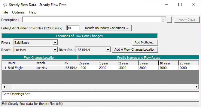 Steady Flow Data Editor