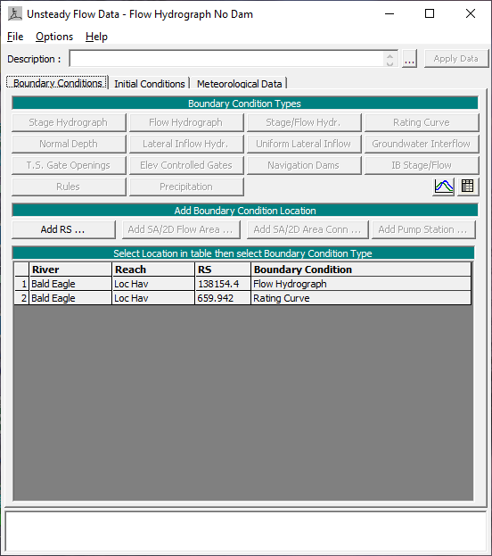 Unsteady Flow Data Editor