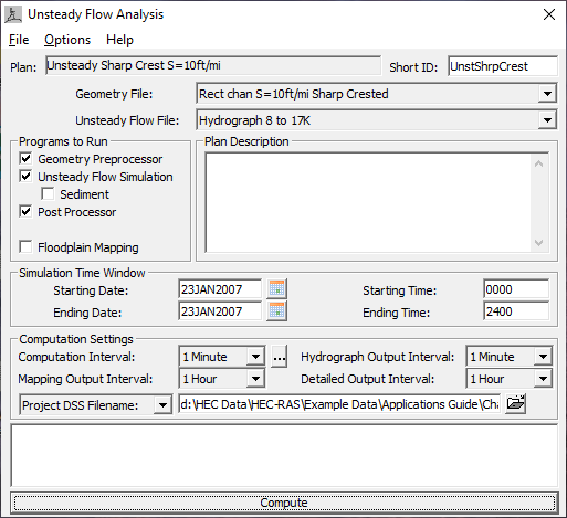 Unsteady Flow Analysis