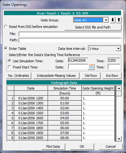 Gate Opening Editor for the Lateral Structure